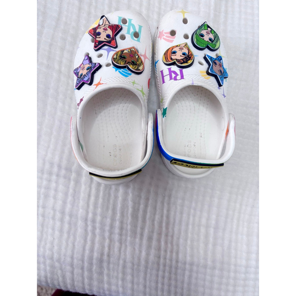 Girls Crocs Rainbow High Sandals Size 9 (Toddler Girl) White Multicolor - Picture 5 of 9